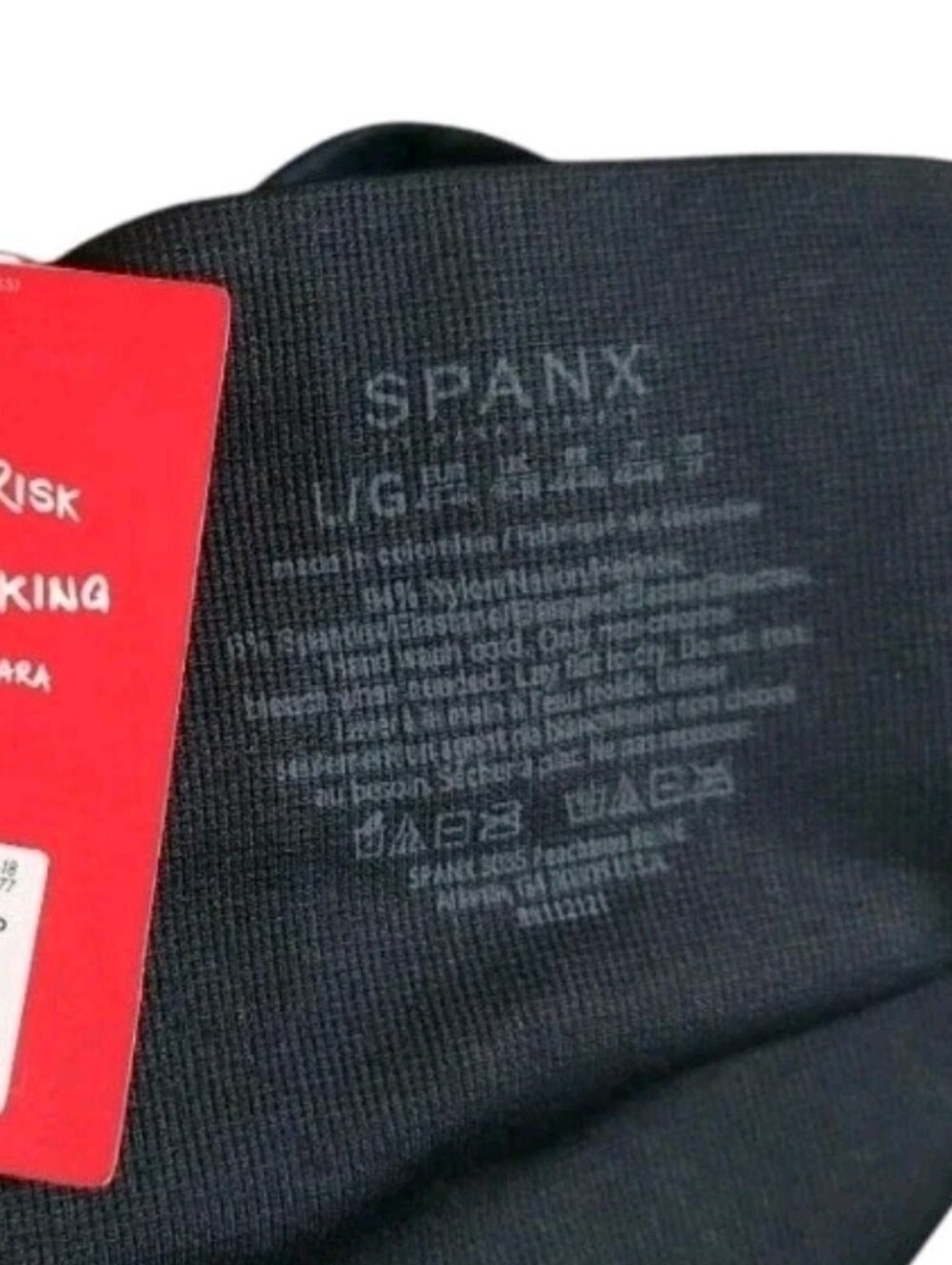 SPANX Look At Me Now Seamless Camo Shaping Leggings in Black Women's L NWT - Picture 10 of 10